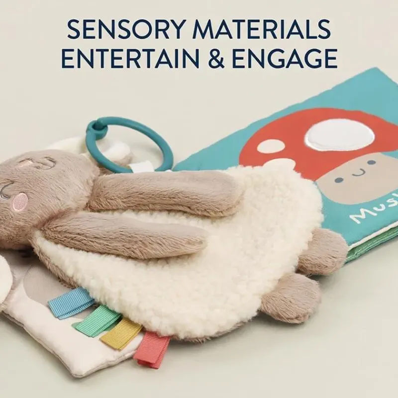 Itzy Ritzy Stroller & Car Seat Toys|Easter*- Itzy Learn & Snuggle Gitf Set, Bunny