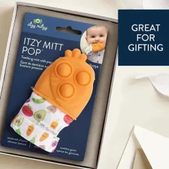 Itzy Ritzy Rattles & Teethers*- Itzy Mitt Pop™, Carrot