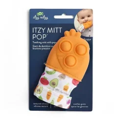Itzy Ritzy Rattles & Teethers*- Itzy Mitt Pop™, Carrot