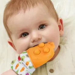 Itzy Ritzy Rattles & Teethers*- Itzy Mitt Pop™, Carrot