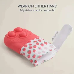 Itzy Ritzy Rattles & Teethers*- Itzy Mitt Pop™ , Strawberry