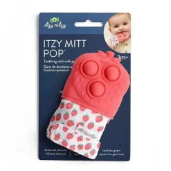 Itzy Ritzy Rattles & Teethers*- Itzy Mitt Pop™ , Strawberry