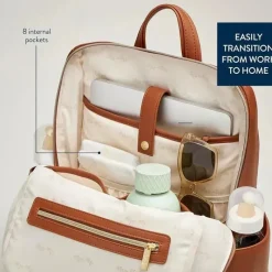 Itzy Ritzy Tote Bags|Diaper Backpacks*- Backpack, Cognac