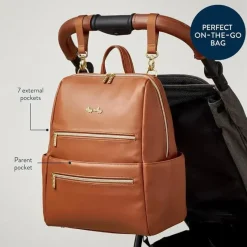 Itzy Ritzy Tote Bags|Diaper Backpacks*- Backpack, Cognac
