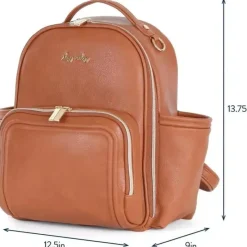 Itzy Ritzy Tote Bags|Diaper Backpacks*- Mini Plus Diaper Bag, Cognac