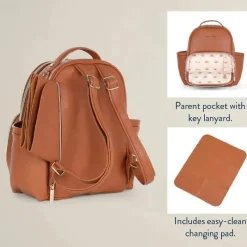 Itzy Ritzy Tote Bags|Diaper Backpacks*- Mini Plus Diaper Bag, Cognac
