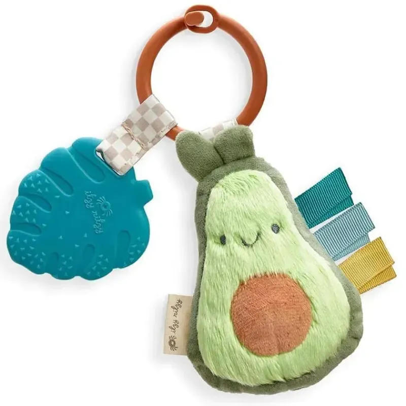 Itzy Ritzy Rattles & Teethers|Toys For 0-12 Months*- Pal™ Plush + Teether, Avocado
