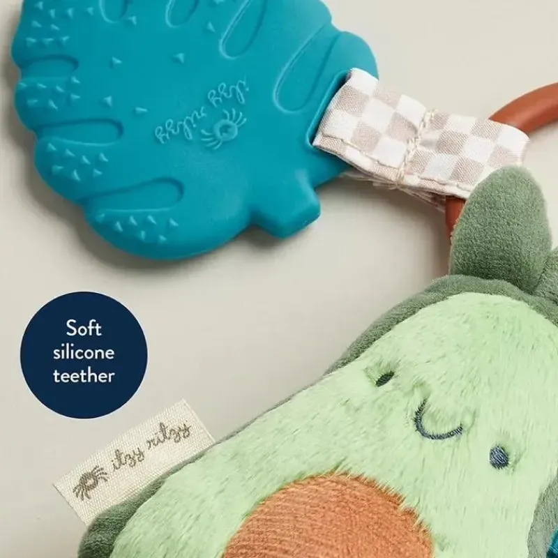 Itzy Ritzy Rattles & Teethers|Toys For 0-12 Months*- Pal™ Plush + Teether, Avocado