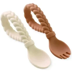 Itzy Ritzy Utensils & Accessories|Dishes, Utensils & Food Containers*- 2Pk Buttercream Toffee Sweetie Spoons & Fork Set
