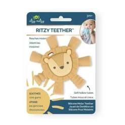 Itzy Ritzy Rattles & Teethers|Toys For 0-12 Months*- Ritzy Teether™ Baby Molar Teether, Lion