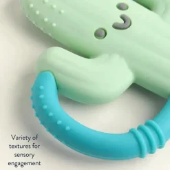 Itzy Ritzy Rattles & Teethers|Toys For 0-12 Months*- Silicone Teether with Easy-Grab Handles, Cactus