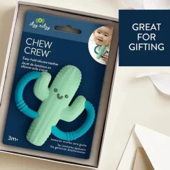 Itzy Ritzy Rattles & Teethers|Toys For 0-12 Months*- Silicone Teether with Easy-Grab Handles, Cactus