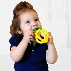 Itzy Ritzy Rattles & Teethers*- Silicone Teething Ball Bitzy Biter, Lemon Drop
