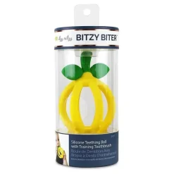 Itzy Ritzy Rattles & Teethers*- Silicone Teething Ball Bitzy Biter, Lemon Drop