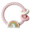 Itzy Ritzy Toys For 0-12 Months|Gift For Baby*- Silicone Teether With Rattle Rainbow