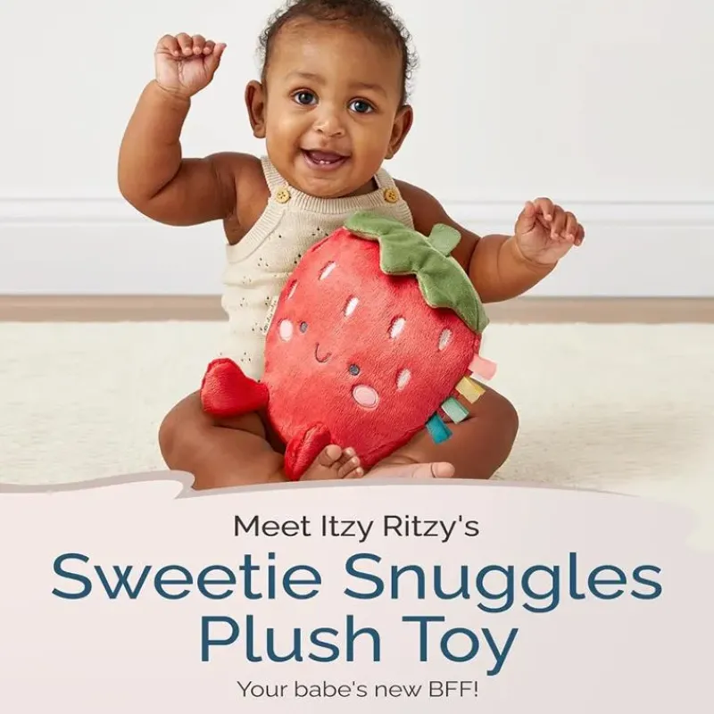 Itzy Ritzy Rattles & Teethers*- Sweetie Snuggles Plush, Strawberry