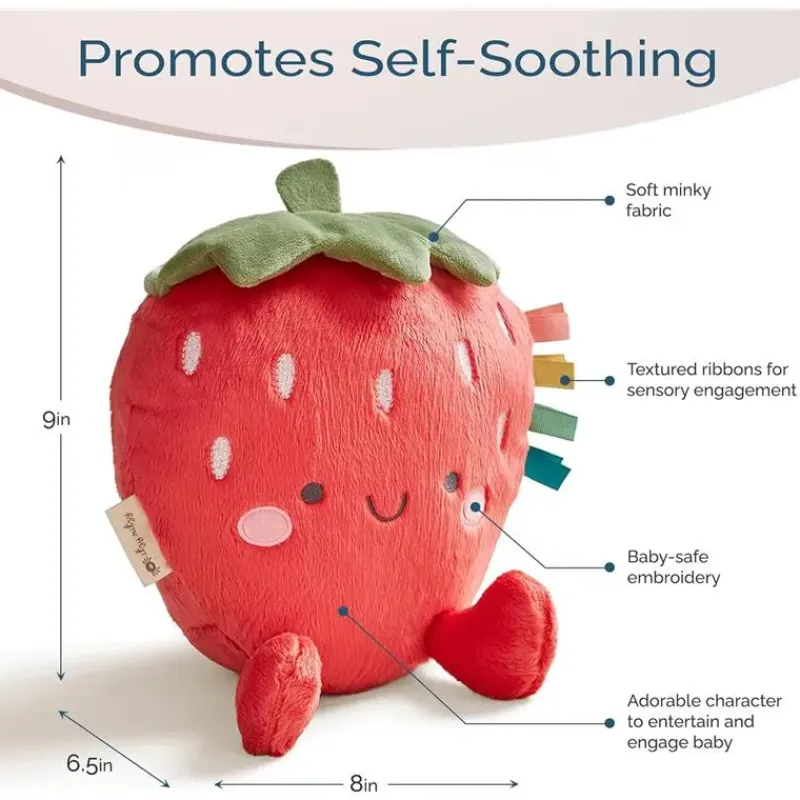 Itzy Ritzy Rattles & Teethers*- Sweetie Snuggles Plush, Strawberry