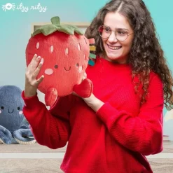 Itzy Ritzy Rattles & Teethers*- Sweetie Snuggles Plush, Strawberry