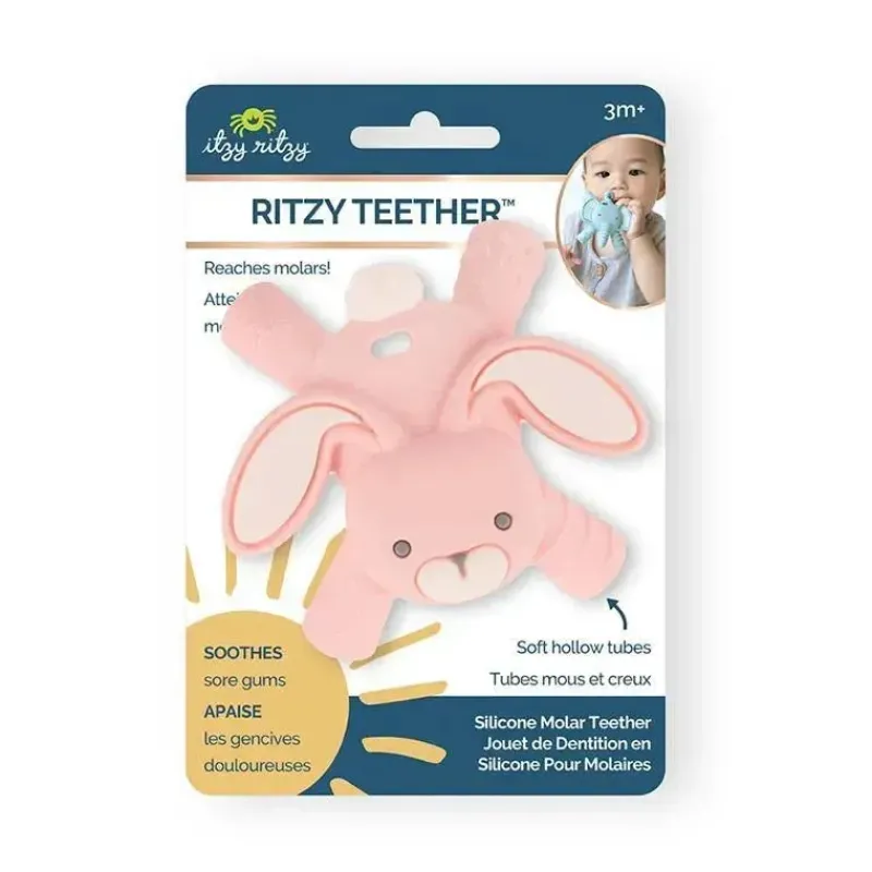 Itzy Ritzy Rattles & Teethers|Toys For 0-12 Months*- Teether™ Baby Molar Teether, Bunny