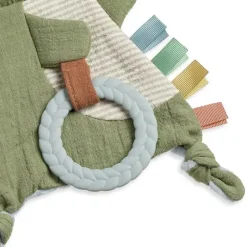 Itzy Ritzy Toys For 0-12 Months|Gift For Baby*Crinkle Sensory Toy W/Teether- Dino