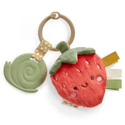 Itzy Ritzy Rattles & Teethers|Toys For 0-12 Months*- Palâ„¢ Plush + Teether, Strawberry