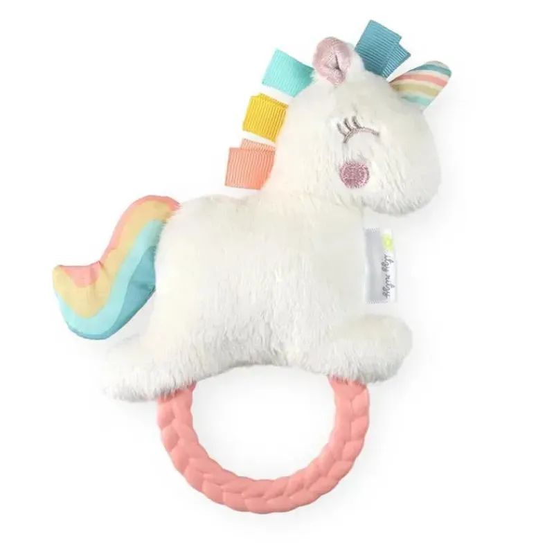 Itzy Ritzy Rattles & Teethers|Toys For 0-12 Months*Rattle Pal Plush With Teether Unicorn