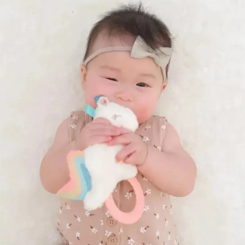 Itzy Ritzy Rattles & Teethers|Toys For 0-12 Months*Rattle Pal Plush With Teether Unicorn