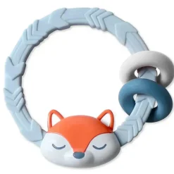 Itzy Ritzy Rattles & Teethers|Toys For 0-12 Months*Rattle With Teething Rings- Fox