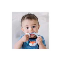 Itzy Ritzy Rattles & Teethers|Toys For 0-12 Months*Rattle With Teething Rings- Fox