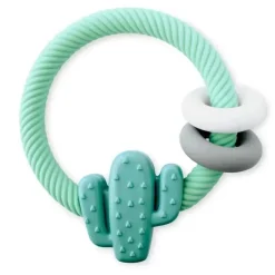 Itzy Ritzy Rattles & Teethers|Toys For 0-12 Months*With Teething Rings - Cactus