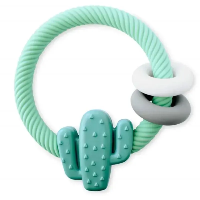 Itzy Ritzy Rattles & Teethers|Toys For 0-12 Months*With Teething Rings - Cactus