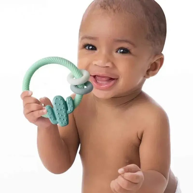 Itzy Ritzy Rattles & Teethers|Toys For 0-12 Months*With Teething Rings - Cactus