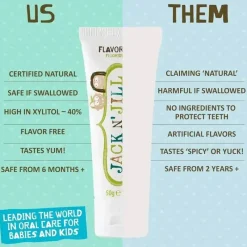 Jack N Jill Organic|Oral & Nasal Care*Jack N' Jill - Natural Toothpaste for Babies & Toddlers, Flavor Free 1.76 Oz