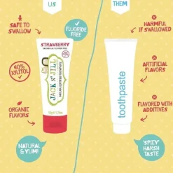 Jack N Jill Organic|Oral & Nasal Care*Jack N' Jill - Natural Toothpaste for Babies & Toddlers, Blueberry 1.76 Oz