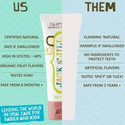 Jack N Jill Oral & Nasal Care*Jack N' Jill - Natural Toothpaste for Babies & Toddlers, Raspberry 1.76 Oz