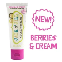 Jack N Jill Oral & Nasal Care*Jack N' Jill - Natural Toothpaste for Babies & Toddlers, Berries & Cream 1.76 Oz
