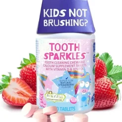 Jack N Jill Oral & Nasal Care*Jack N' Jill - Tooth Sparkles, Tooth Cleaning Calcium Chews with Hydroxyapatite (60 Tablets)
