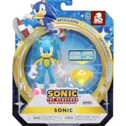 JAKKS Toys For 3 Year Old*- Sonic 4In Articulated Figure Sonic With Accessory Wave 6