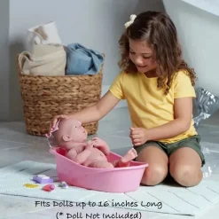 JC Toys Dolls Accessories|Dolls*- Baby Doll Newborn Realistic Bath, Fits Dolls up to 16, Ages 2+