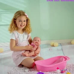 JC Toys Dolls Accessories|Dolls*- Baby Doll Newborn Realistic Bath, Fits Dolls up to 16, Ages 2+