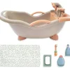 JC Toys Dolls Accessories|Dolls*- Baby Doll Real Working Bath Set, Ages 2+, Earth Tone Colors