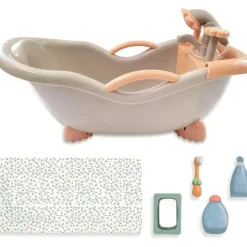 JC Toys Dolls Accessories|Dolls*- Baby Doll Real Working Bath Set, Ages 2+, Earth Tone Colors