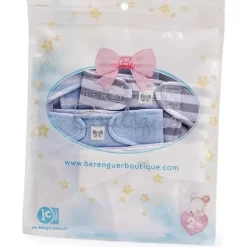JC Toys Dolls Accessories|Dolls*- Baby Doll Washable and Reusable Eco Diapers, 4 Pack Fits Dolls 14 to 18, Blue, White and Grey