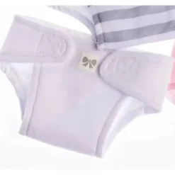 JC Toys Dolls Accessories|Dolls*- Baby Doll Washable and Reusable Eco Diapers, 4 Pack Fits Dolls 14 to 18, Pink