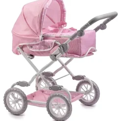 JC Toys Dolls Accessories|Dolls*- Berenguer Boutique, Deluxe Foldable Baby Doll Stroller with Canopy, Pink