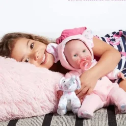 JC Toys Dolls Accessories|Dolls*- Berenguer Boutique Baby Doll Outfit, Pink Elephant Themed Hooded Onesie, Ages 2+
