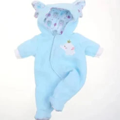 JC Toys Dolls Accessories|Dolls*- Berenguer Boutique Baby Doll Outfit, Blue Elephant Themed Hooded Onesie, Ages 2+