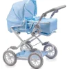 JC Toys Dolls Accessories|Dolls*- Berenguer Boutique, Deluxe Foldable Baby Doll Stroller with Canopy, Blue