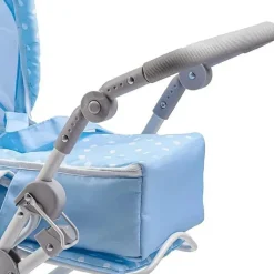 JC Toys Dolls Accessories|Dolls*- Berenguer Boutique, Deluxe Foldable Baby Doll Stroller with Canopy, Blue