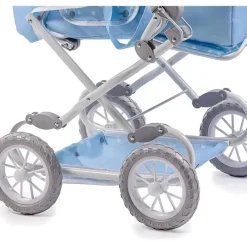 JC Toys Dolls Accessories|Dolls*- Berenguer Boutique, Deluxe Foldable Baby Doll Stroller with Canopy, Blue